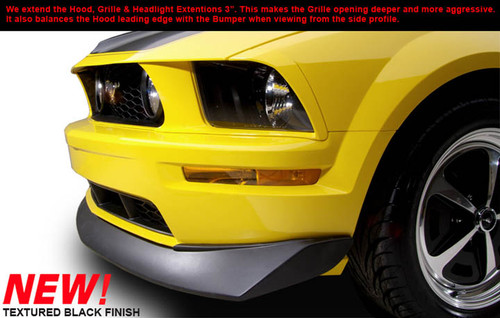 05-09 Ford Mustang GT (4.6) Spoiler - Cervinis - B2 - Schwarz strukturiert Vorne