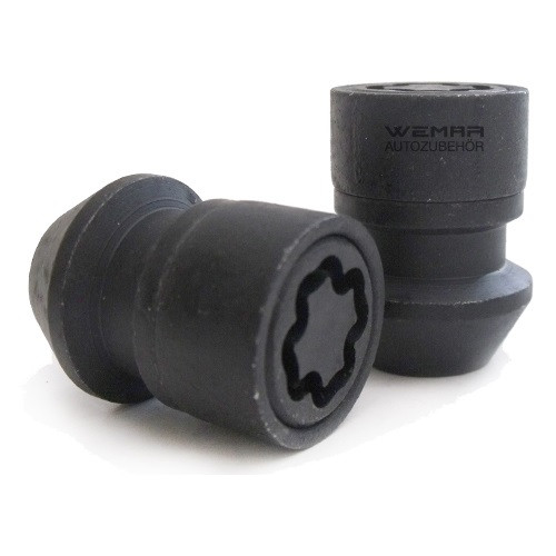 15-26 Ford Mustang Radschloss - 19mm - Schwarz