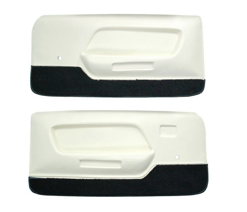 1969 Ford Mustang Set Türverkleidung - Deluxe - Schwarz / Weiß Links und Rechts