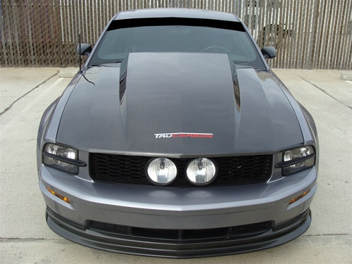 05-09 Ford Mustang Motorhaube - Carbon - A49-3