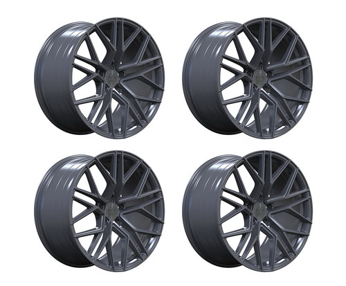 15-23 Ford Mustang Felgensatz - Elegance - E2FF - Deep Concave - 9,5 x 20 Zoll & 10,5 x 20 Zoll - Tinted Metal Vorne und hinten
