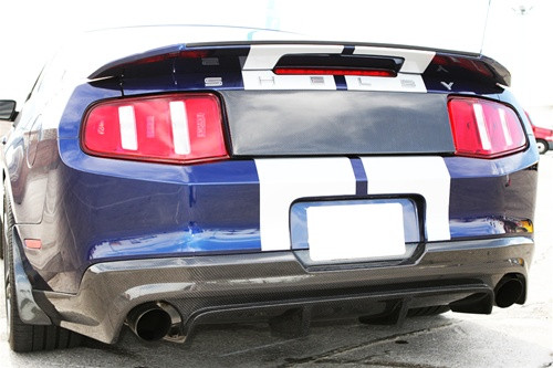 10-12 Ford Mustang Spoiler - Diffusor - Carbon - LG58 Hinten