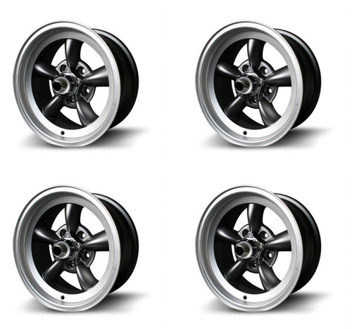 64-73 Ford Mustang Felgensatz - Torq Thrust Style - Aluminium - 15 x 7 Zoll - Mit TÜV