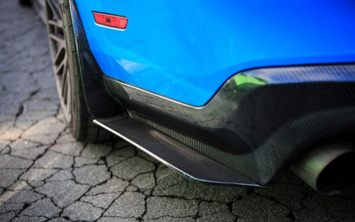 10-14 Ford Mustang Stoßstangenansatz - Carbon - LG56 Hinten unten