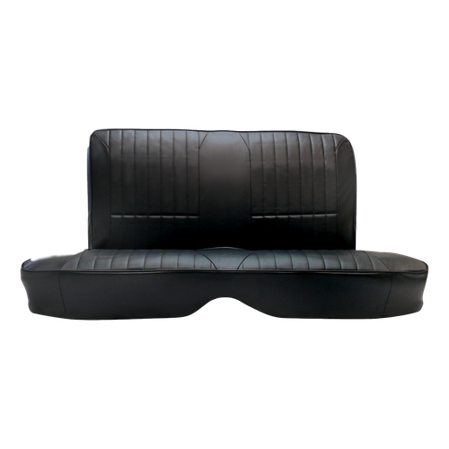 65-66 Ford Mustang (Hardtop) Sitzbezug - Classic Design - Schwarz - Hinten