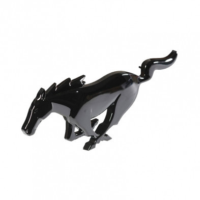 10-14 Ford Mustang Emblem Kühlergrill - Running Pony - Schwarz Vorne