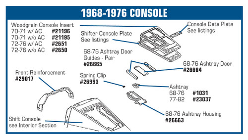 63-76 Chevrolet Corvette Base Aschenbecher