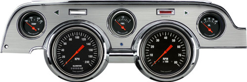 67-68 Ford Mustang Instrumenteneinheit Hot Rod - Aluminium Blende - KPH