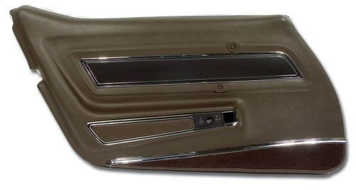 1977 Chevrolet Corvette Türinnenverkleidung - Dunkelbraun - Deluxe - Links