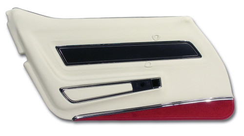1977 Chevrolet Corvette Türinnenverkleidung - Weiß - Deluxe - Links (52694775)