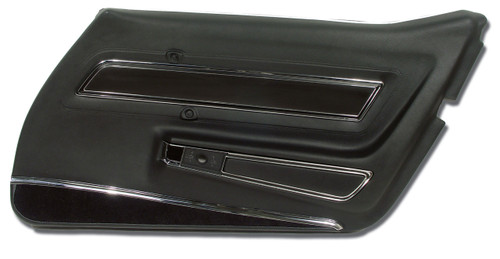 1977 Chevrolet Corvette Türinnenverkleidung - Schwarz - Deluxe - Rechts