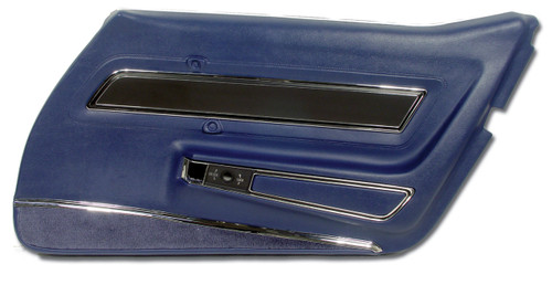 1977 Chevrolet Corvette Base Türinnenverkleidung - Dunkelblau - Rechts (52694781)