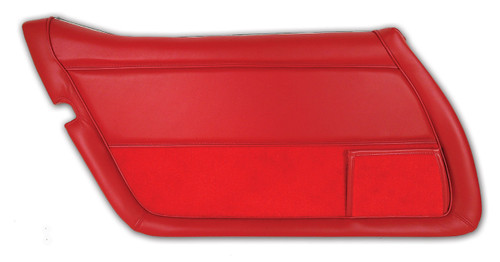 1981 Chevrolet Corvette Base Türinnenverkleidung - Rot - Leder - Links