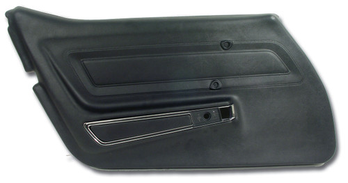 1977 Chevrolet Corvette Base Türinnenverkleidung - Schwarz - Links