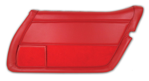1981 Chevrolet Corvette Base Türinnenverkleidung - Rot - Leder - Rechts