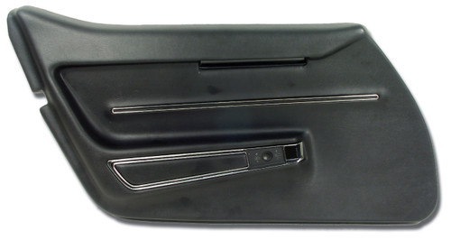 1968 Chevrolet Corvette Base Türinnenverkleidung - Schwarz Links