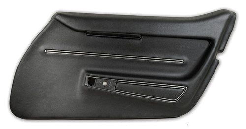 1968 Chevrolet Corvette Base Türinnenverkleidung - Schwarz Rechts