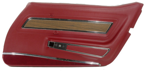 73-74 Chevrolet Corvette Base Türinnenverkleidung - Oxblood - Deluxe - Rechts
