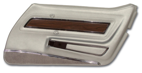 1974 Chevrolet Corvette Base Türinnenverkleidung - Silber - Deluxe - Rechts