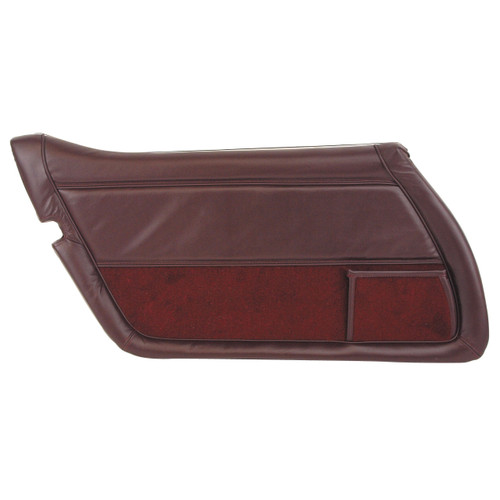 1980 Chevrolet Corvette Base Türinnenverkleidung - Claret - Leder - Links