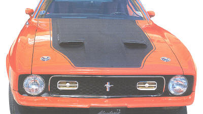 71-73 Ford Mustang Lackierschablone - NASA / Mach 1 Motorhaube