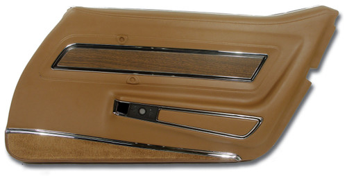 1973 Chevrolet Corvette Base Türinnenverkleidung - Dark Saddle - Deluxe - Rechts