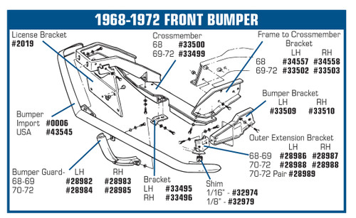 52681395-68-72-Chevrolet-Corvette-Base-Bumper-Cover-Reinforcement-Beam-Bracket-1