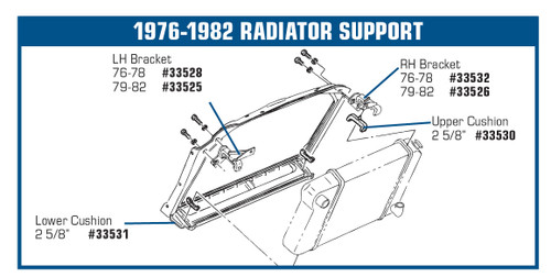 52681425-76-82-Chevrolet-Corvette-Lager-fuer-Befestigung-von-Motorkuehler-1