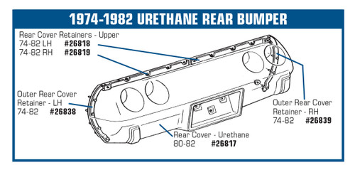 74-82 Chevrolet Corvette Halterung Stoßfängerabdeckung (52678350)