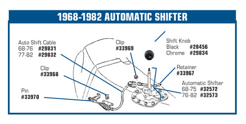 65-82 Chevrolet Corvette Knopf Schalthebel Automatikgetriebe (52678873)
