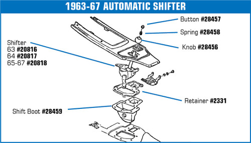65-82 Chevrolet Corvette Knopf Schalthebel Automatikgetriebe (52678874)
