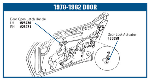 78-84 Chevrolet Corvette Türschloss Stellmotor
