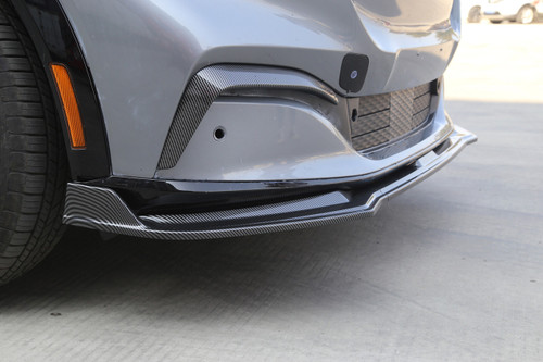 21-23 Ford Mustang Mach-E Stoßstangenansatz - Carbon Glanz Vorne