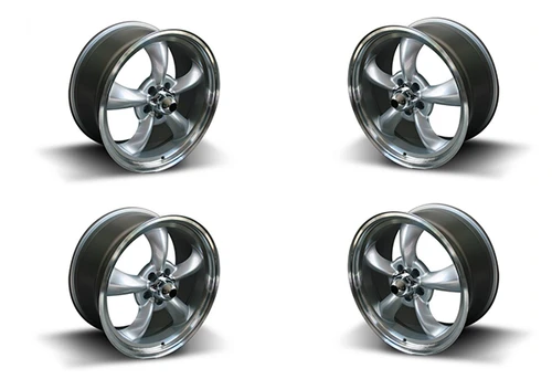 05-23 Ford Mustang Felgensatz - Torq Thrust Style - Aluminium - 9x19 & 10x19 - Silber - Mit TÜV Vorne und hinten
