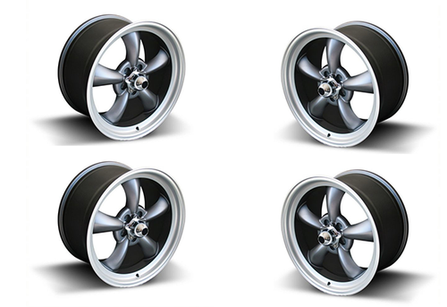 05-23 Ford Mustang Felgensatz - Torq Thrust Style - Aluminium - 9x19 Zoll - ET 35 - Anthrazit - Mit TÜV Vorne und hinten