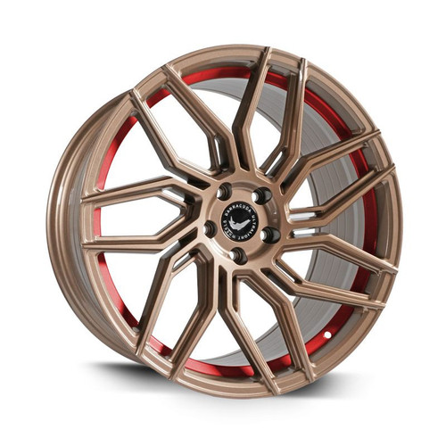 15-23 Ford Mustang Felge - Barracuda Dragoon - 10x20 - Higloss-Bronze Undercut Trimline Rot