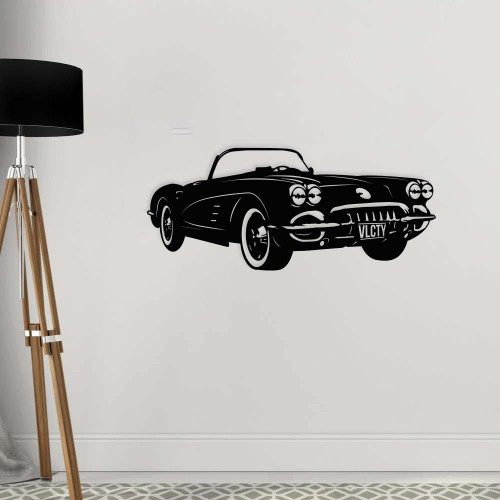 Chevrolet Corvette C1 Wanddekoration - Holz - 71x34 cm