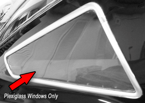 1966 Ford Mustang (Fastback) Glas Seitenfenster hinten - Plexiglas - Paar
