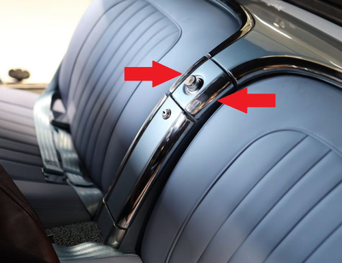 56-62 Chevrolet Corvette Klappe Handschuhfach - Zierteil oben rechts und links
