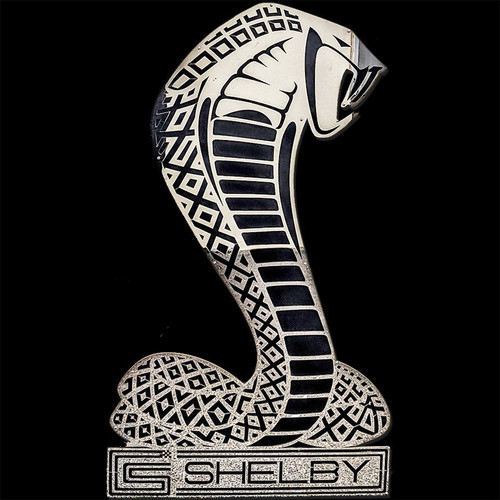 Wanddekoration - XXL Shelby Super Snake - 117x66 cm - Chrom/Schwarz