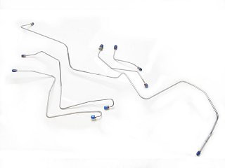 68-69 Ford Mustang Bremsleitung - Set für Vorne - Trommelbremse mit BKV Vorne