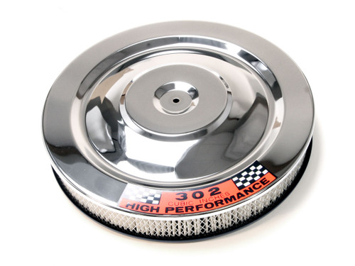 64-73 Ford Mustang Luftfilter komplett - Rund - Chrom - 302
