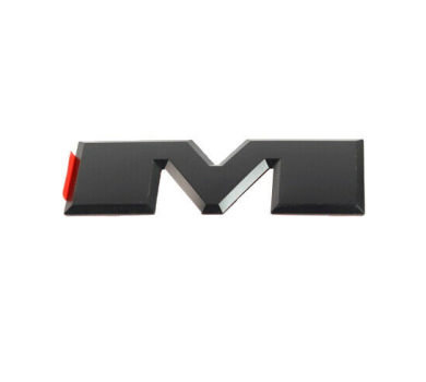 19-23 Ram 1500 Emblem - Buchstabe - M - Schwarz Matt Hinten
