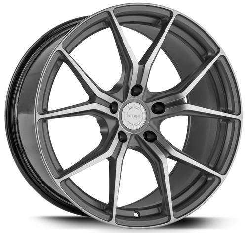 05-23 Ford Mustang Felge - Barracuda - Inferno - 8,5x20 - Higloss-Gunmetal-polished - VA&HA Vorne und hinten