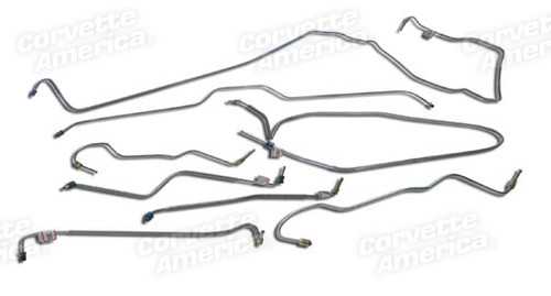 75-82 Chevrolet Corvette (Power - Disc/Disc) Satz Bremsleitungen - Vorne nach hinten - Scheibenbremse mit BKV