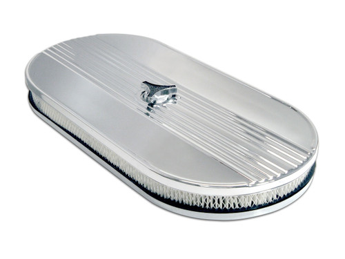 64-73 Ford Mustang Luftfilter komplett - Oval - Chrom
