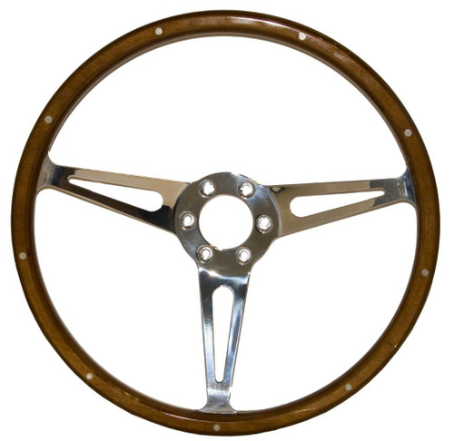 65-73 Ford Mustang Lenkrad - 3-Speichen - GT350 Style - 14" Holz Außenring