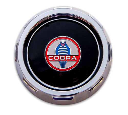 64-73 Ford Mustang Tankdeckel - Chrom - Cobra Logo
