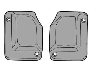 69-70 Ford Mustang (Fastback) Dichtung für hintere Seitenscheibe Hinten