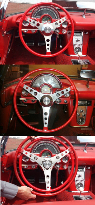 53-62 Chevrolet Corvette Lenkrad - Schwarz